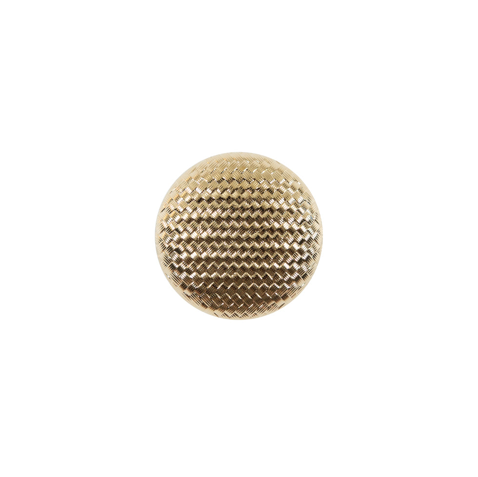 Italian Gold Basketwoven Plastic Button - 20L/12mm