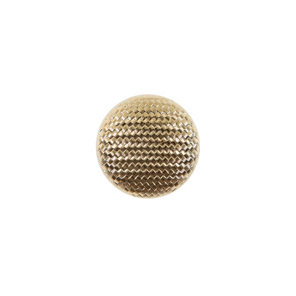 Italian Gold Basketwoven Plastic Button - 20L/12mm