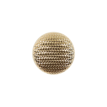 Italian Gold Basketwoven Plastic Button - 24L/15mm