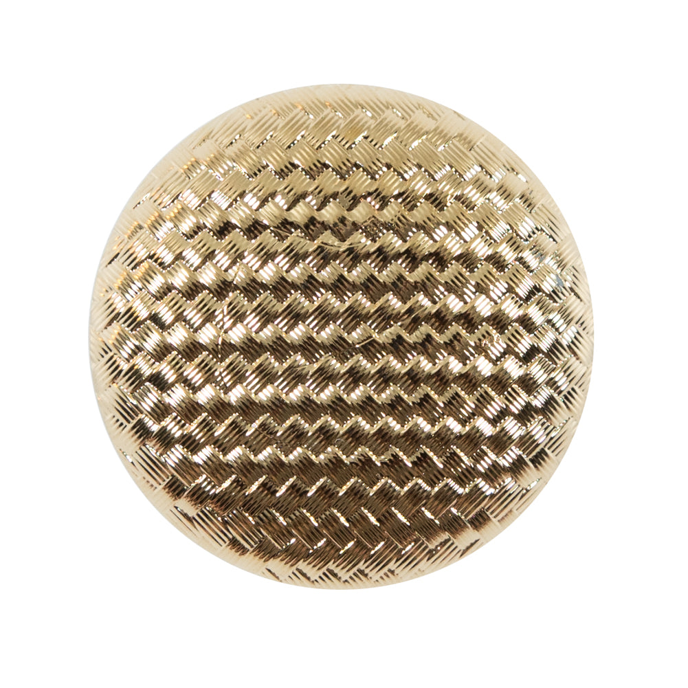 Italian Gold Basketwoven Plastic Button - 44L/28mm