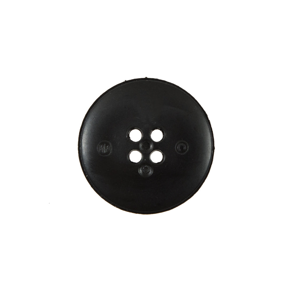 Italian Black and Elderberry Purple Geometric Domed Button - 32L/20mm - Detail