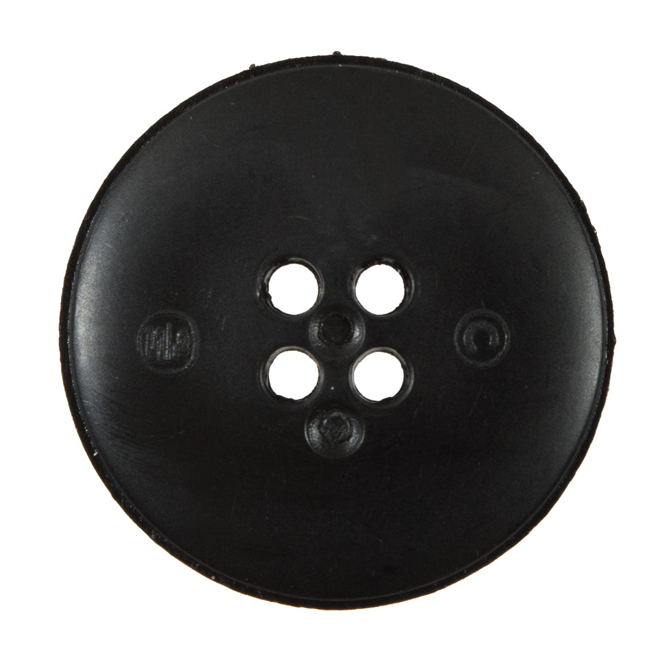 Italian Black and White Geometric Domed Button - 44L/28mm Detail