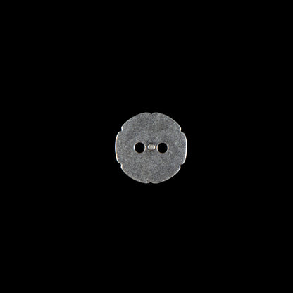 Italian Silver 2-Hole Metal Button - 16L/10mm - Detail