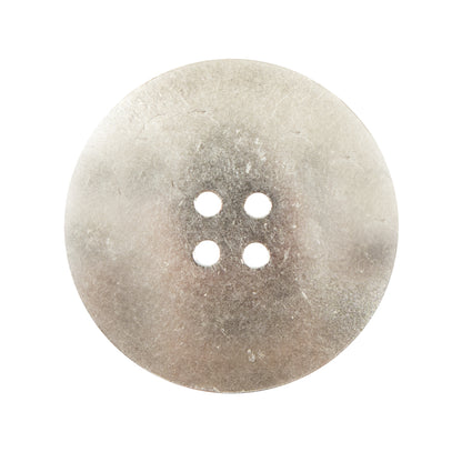 Italian Silver Spider Web Metal Button - 44L/28mm - Detail