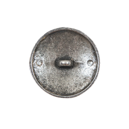 Italian Translucent Black and Silver Floral Metal Button - 36L/23mm - Detail