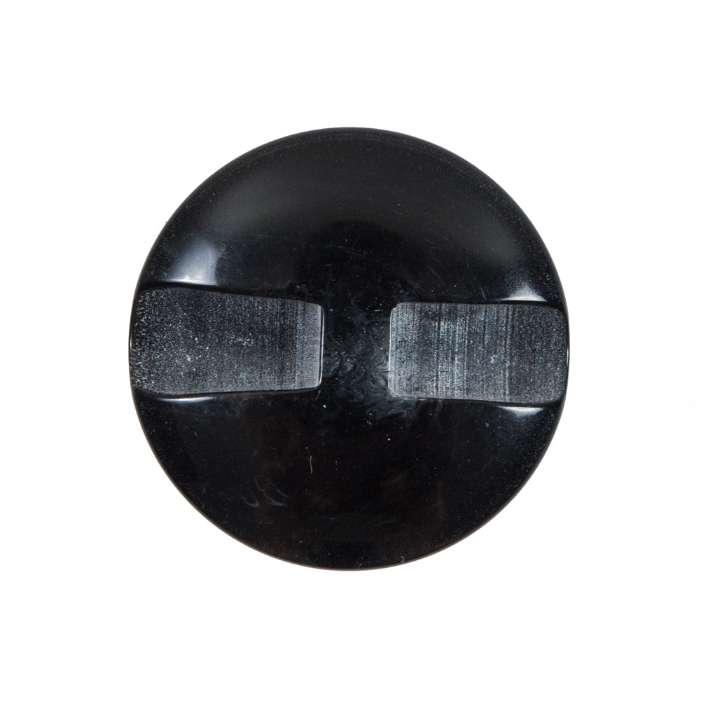 Italian Black Glossy Plastic Button - 40L/25.5mm Detail