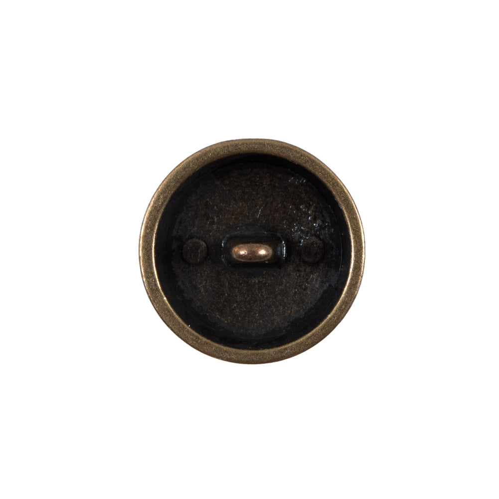 Italian Gold Perforated Metal Button - 32L/20mm - Detail