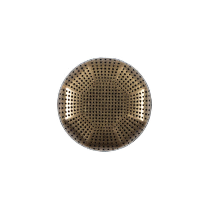 Italian Gold Perforated Metal Button - 32L/20mm