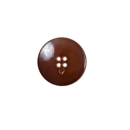 Italian Toffee Brown Textured Button - 24L/15mm Detail