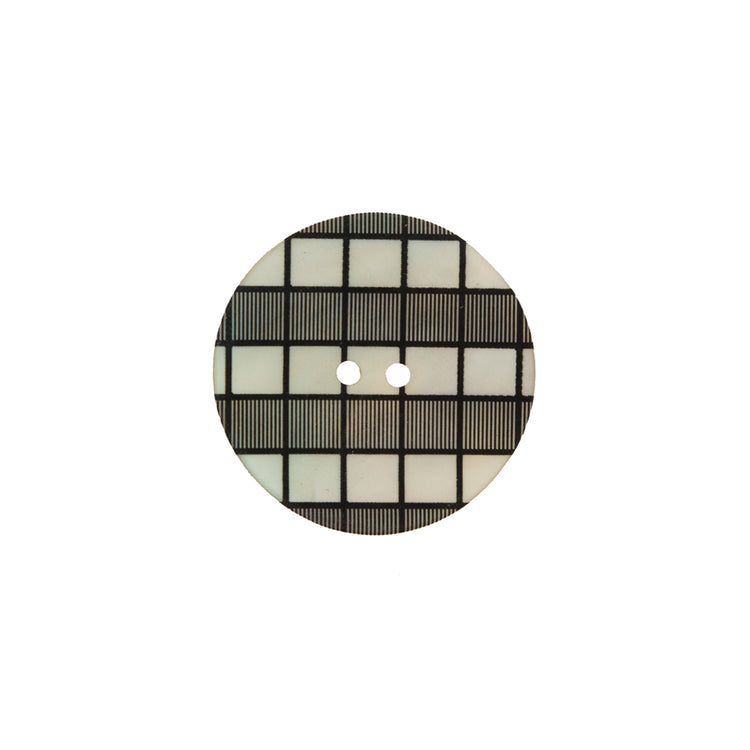 template--26688905969737__main-Italian Black and White Checkered Mother Of Pearl Button - 28L/18mm