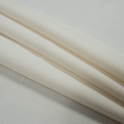 Italian Antique White Virgin Wool Double Crepe Detail