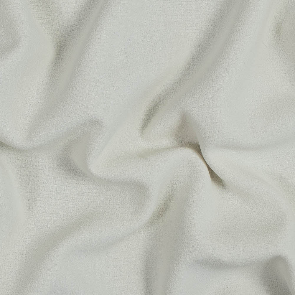 Italian Antique White Virgin Wool Double Crepe