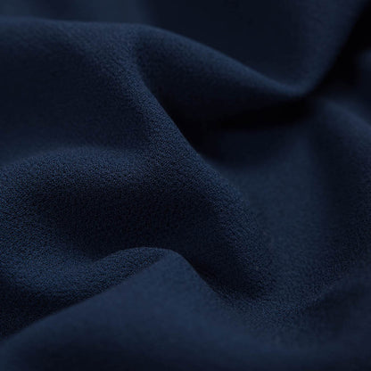 Italian Navy Virgin Wool Double Crepe - Full