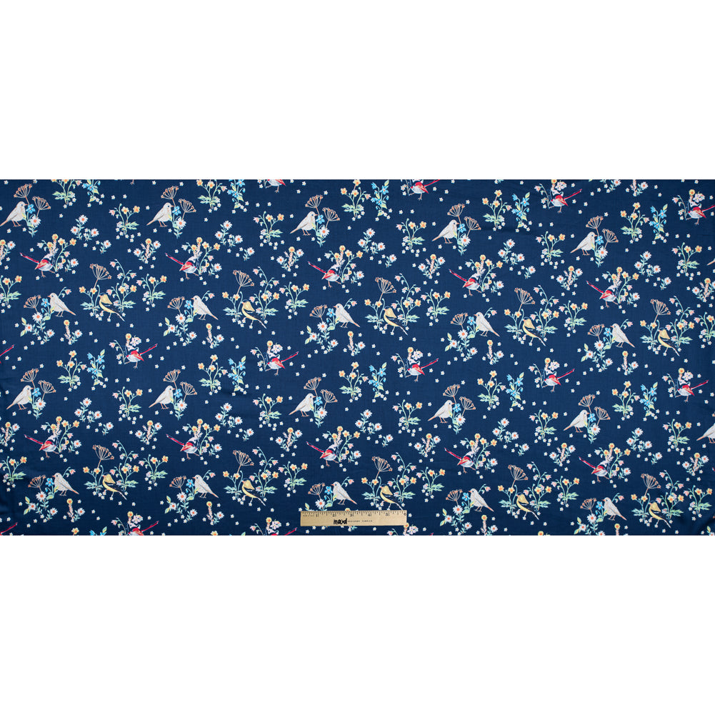 Patriot Blue Bird Printed Cotton Sateen