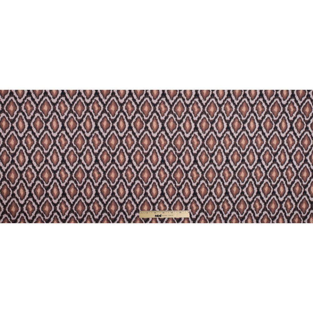 Friar Brown and Pearl Python Printed Stretch Cotton Sateen - Folded