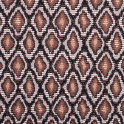 Friar Brown and Pearl Python Printed Stretch Cotton Sateen