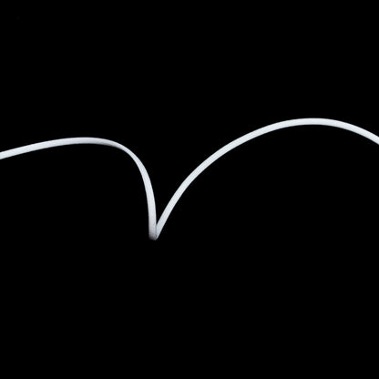 Italian White Elastic Drawstring - 0.125