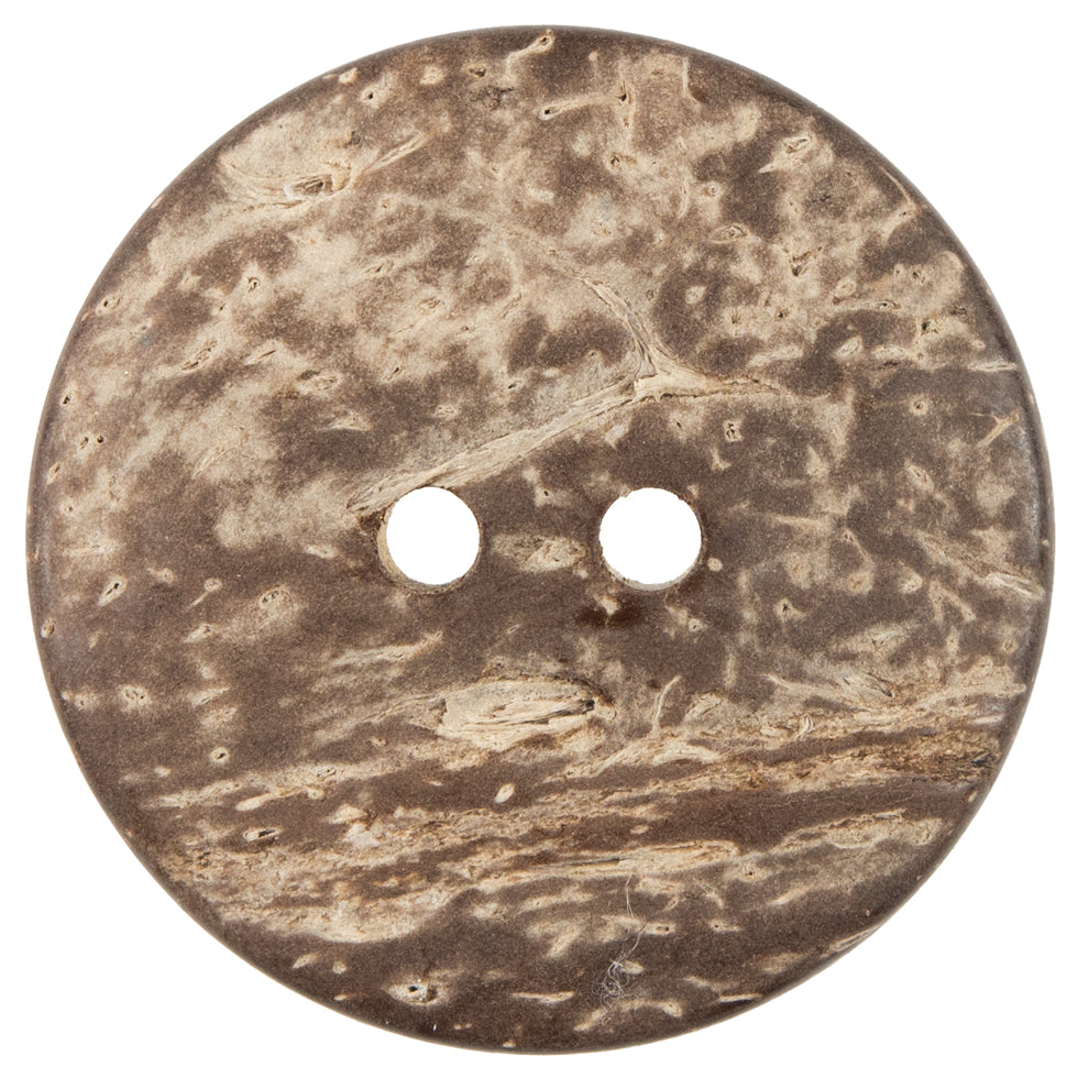 Italian Gold Carved Coconut Button - 64L/41mm - Detail