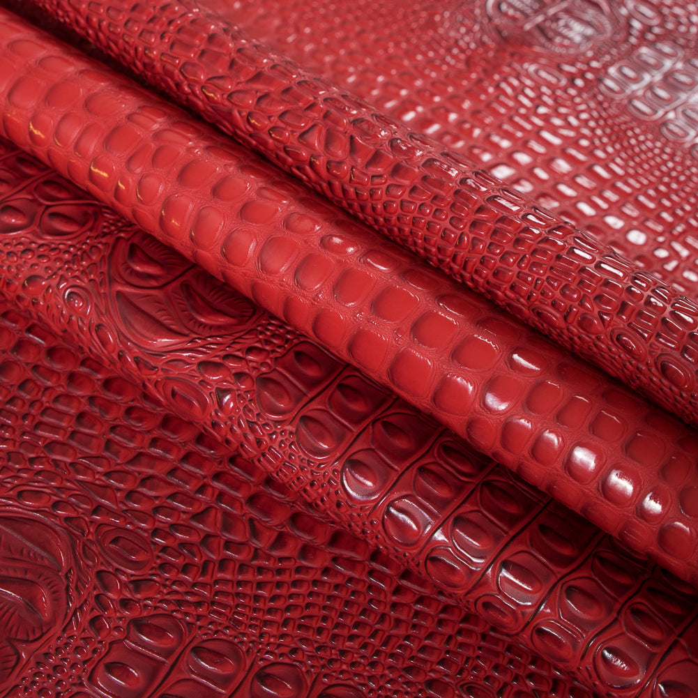 Fiesta Red Crocodile Vinyl Folded