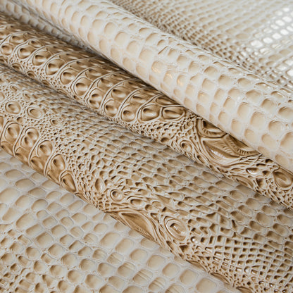 Whisper White Crocodile Vinyl - Folded