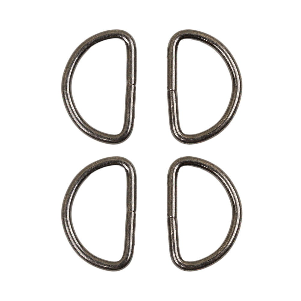 Dritz 4pc Black D-Rings - 1&amp;quot; - Folded