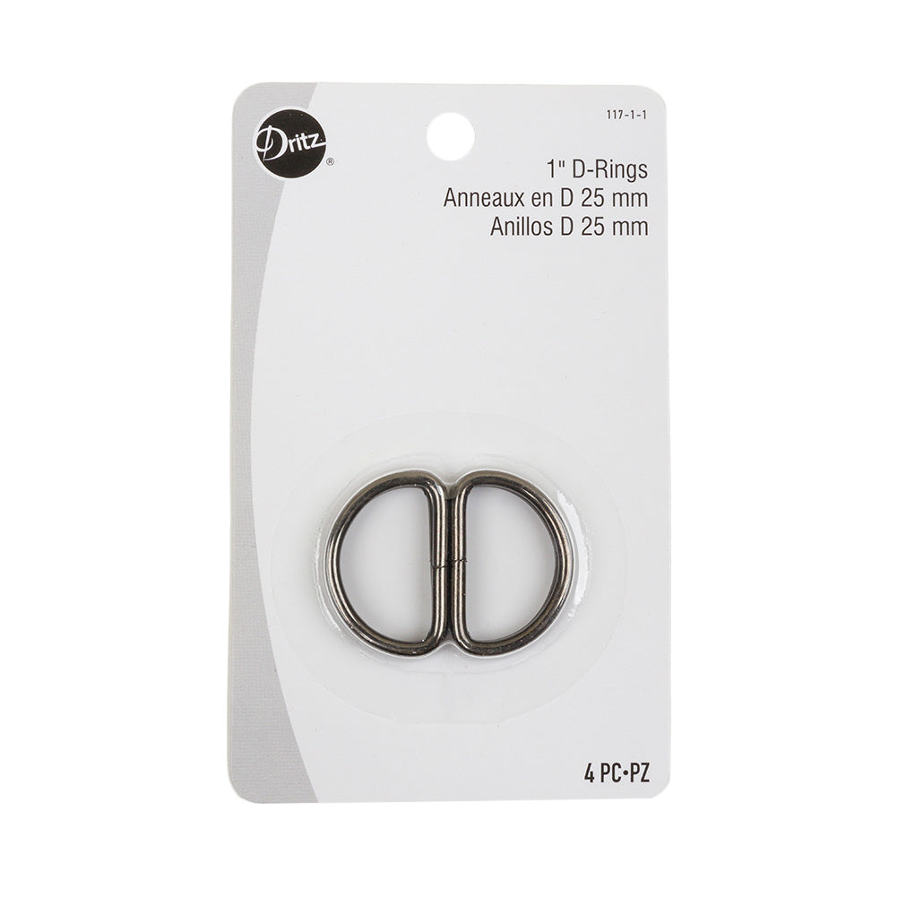Dritz 4pc Black D-Rings - 1&amp;quot;