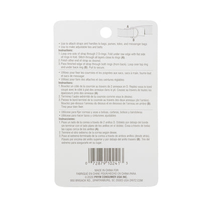 Dritz 4pc Nickel D-Rings - 0.75" Full