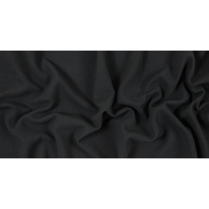 Black 100% Double Wool Crepe Folded