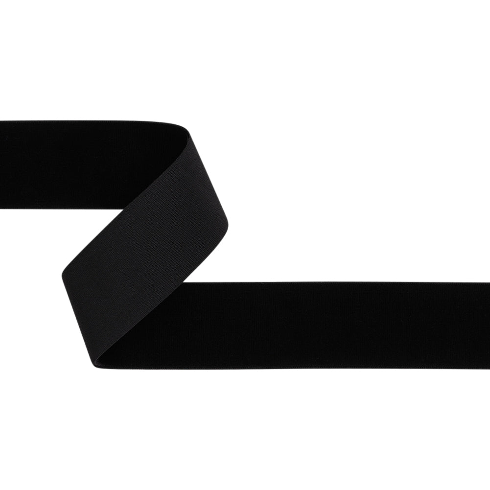 Stretch Velvet Ribbon Trim Made in Italy - 1.5" - Black - Gislaine Collection
