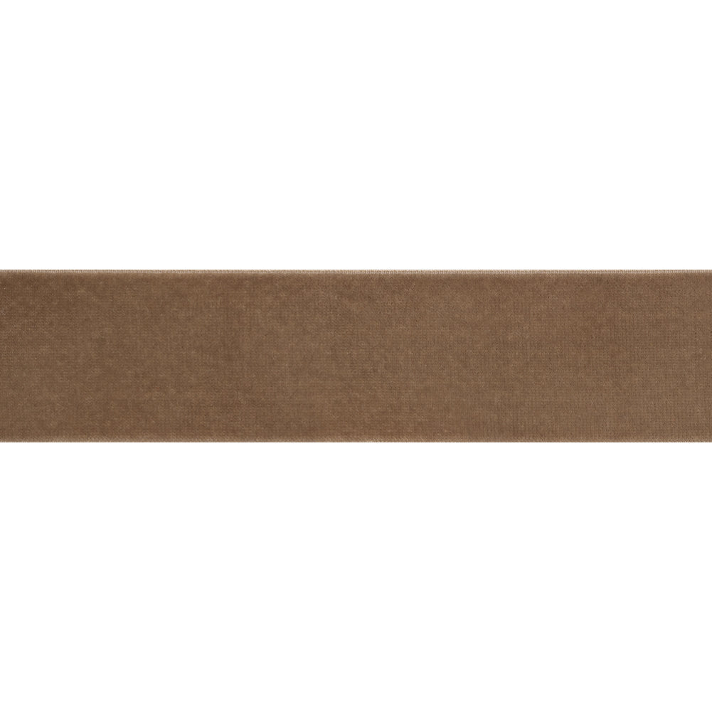 Stretch Velvet Ribbon Trim Made in Italy - 1.5" - Beige - Gislaine Collection