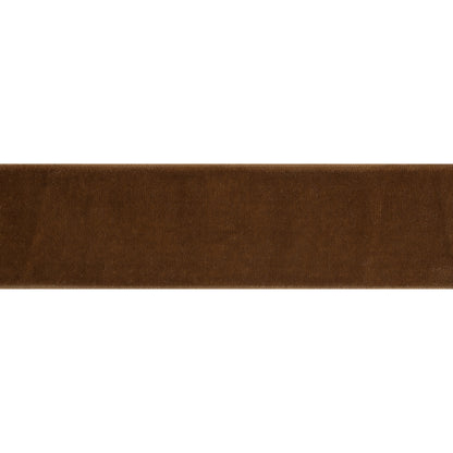 Stretch Velvet Ribbon Trim Made in Italy - 1.5" - Brown - Gislaine Collection