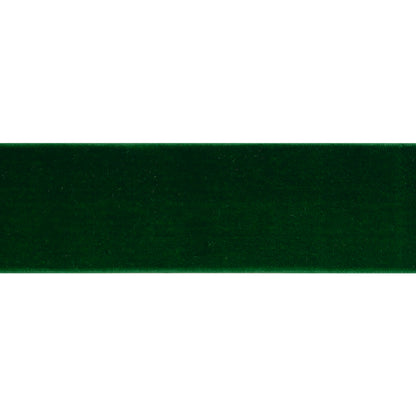 Stretch Velvet Ribbon Trim Made in Italy - 2" - Emerald Green - Gislaine Collection
