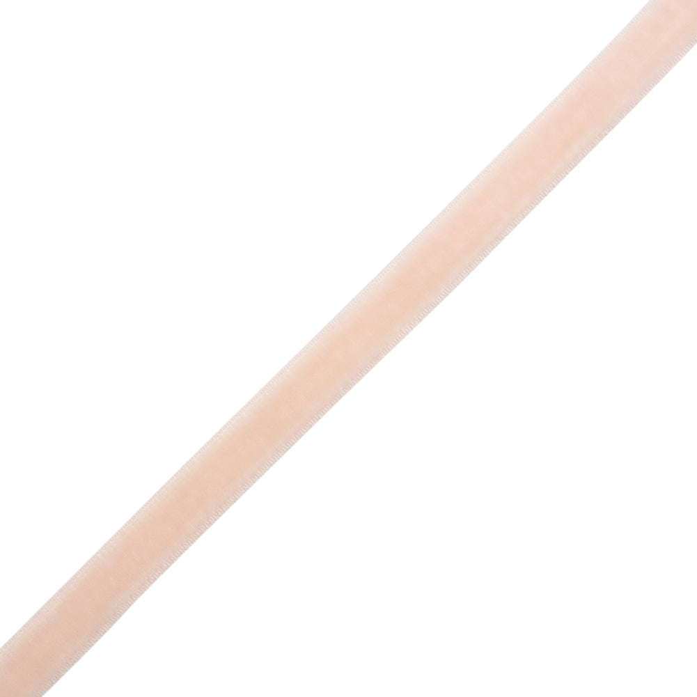Stretch Velvet Ribbon Trim Made in Italy - 0.25" - Light Pink - Gislaine Collection