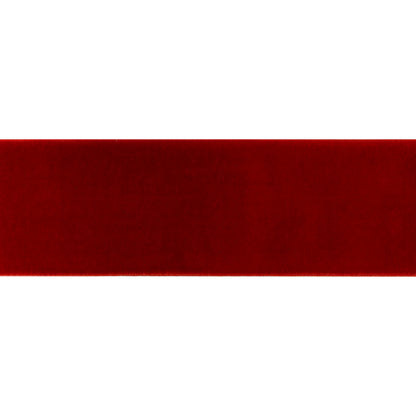Stretch Velvet Ribbon Trim Made in Italy - 2" - Deep Red - Gislaine Collection