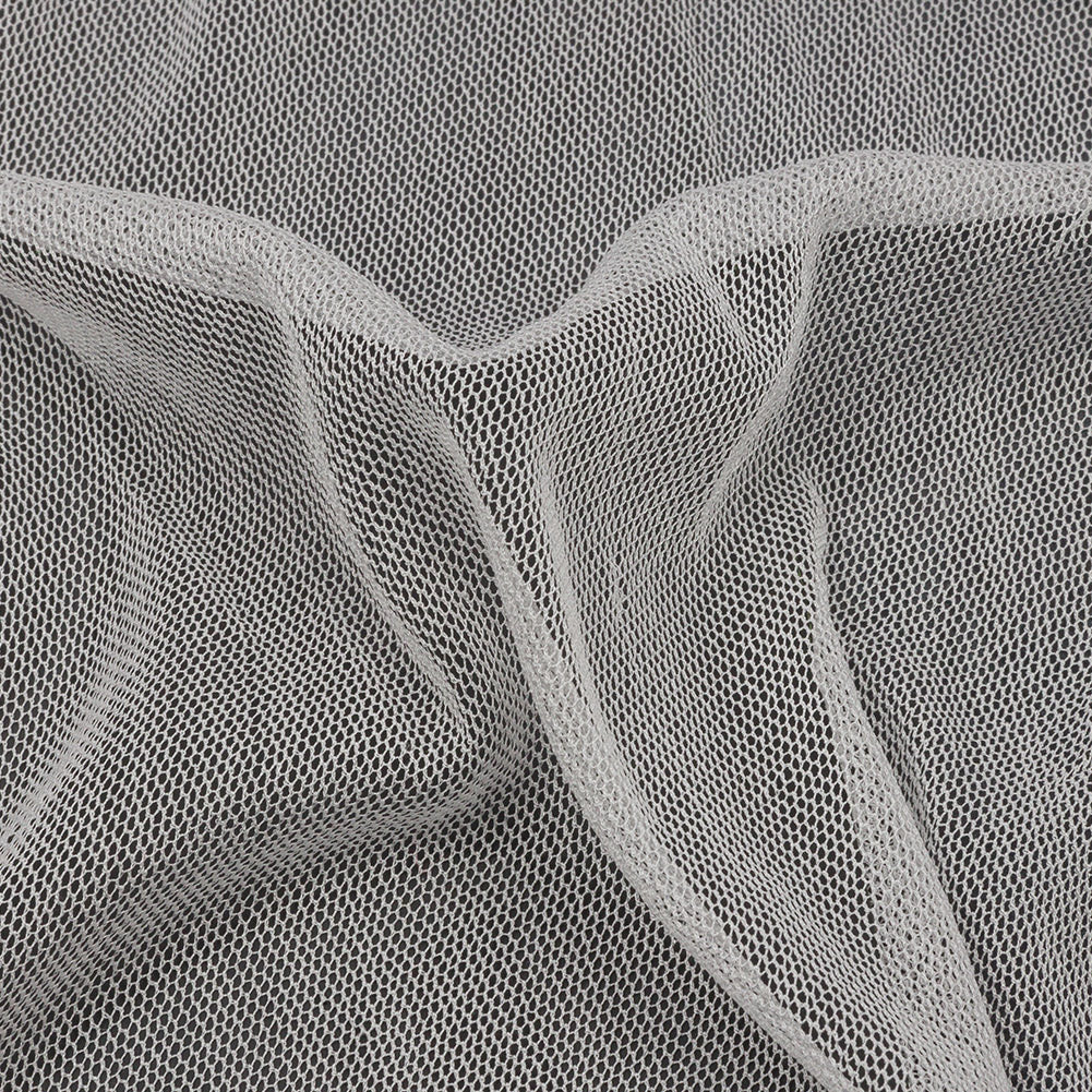 White Silk Tulle - Folded