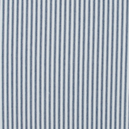 Navy and White Ticking Striped Cotton Twill