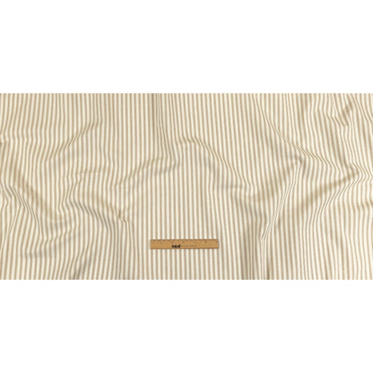 Linen and White Ticking Striped Cotton Twill - Full