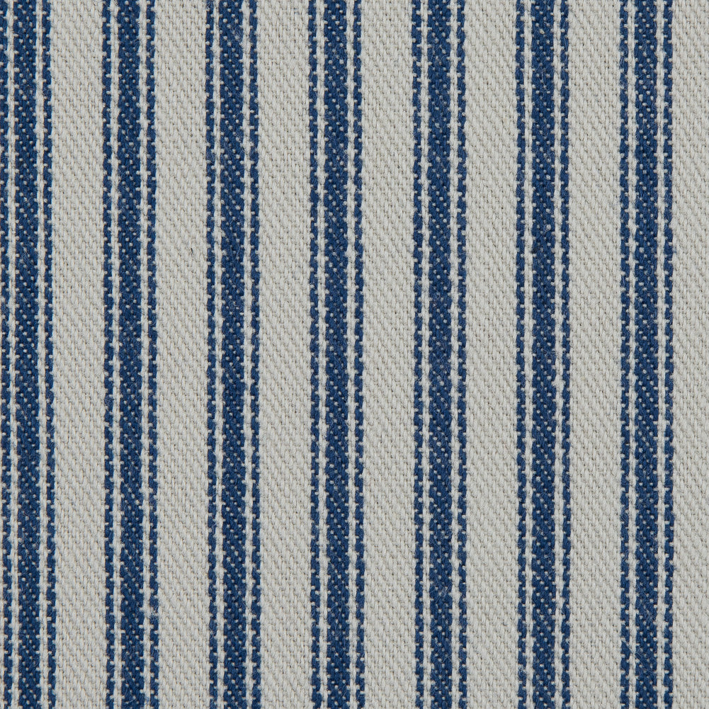 Ruth Vintage Ink and Beige Ticking Striped Cotton Twill Detail