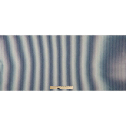 Ruth Vintage Ink and Beige Ticking Striped Cotton Twill Full