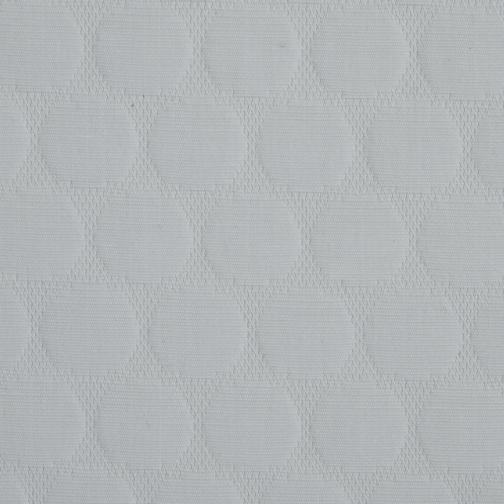 White Circular Quilted Upholstery Woven - Detail