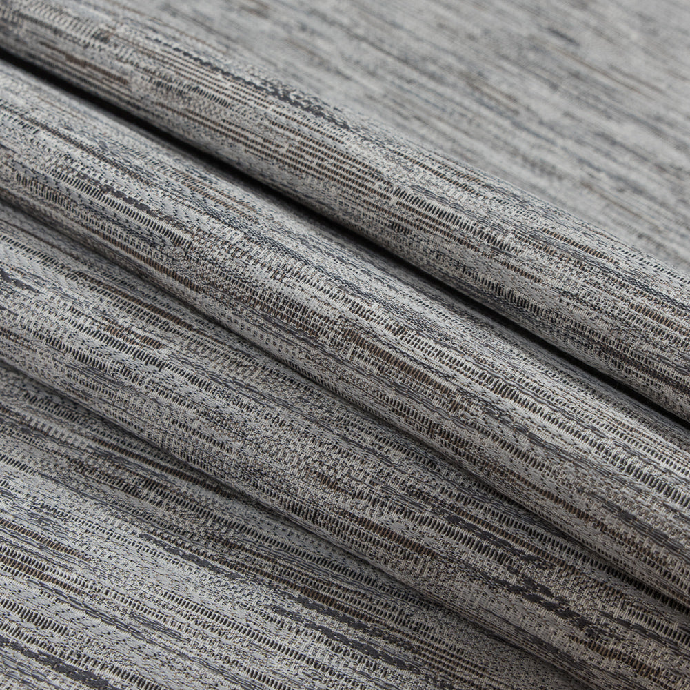 Gray Striated Upholstery Woven Folded