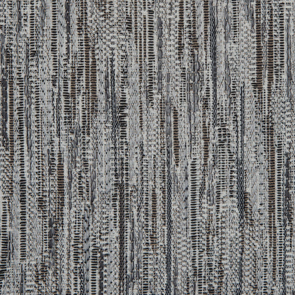 Gray Striated Upholstery Woven Detail