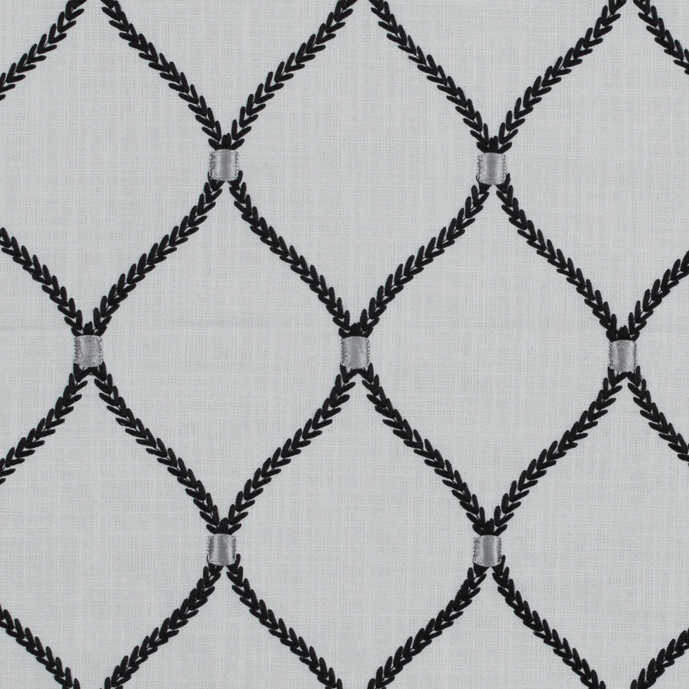 Zinc Classical Rayon Embroidered Linen