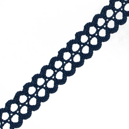 Navy European Crochet Trim - 0.75" Detail