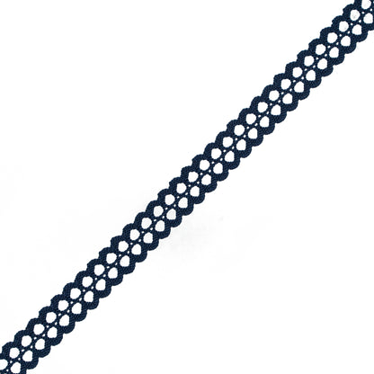 Navy European Crochet Trim - 0.75"