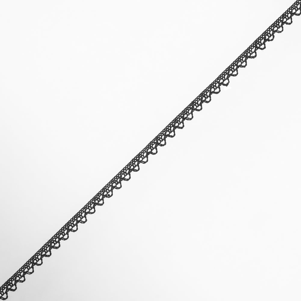 Black European Crochet Trim - 0.25"