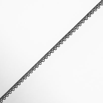 Black European Crochet Trim - 0.25"