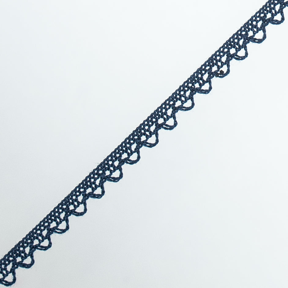 Navy European Crochet Trim - 0.25 - Detail