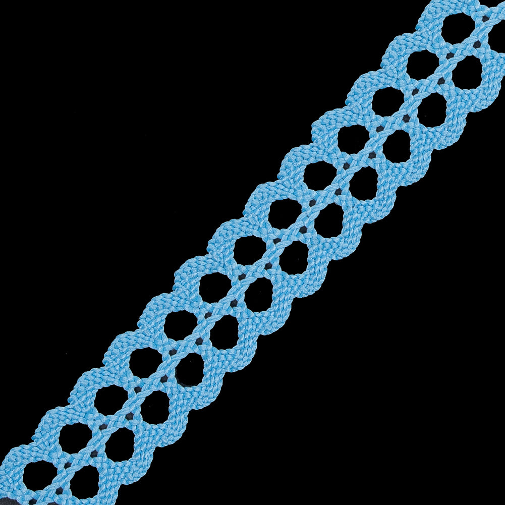 Baby Blue European Crochet Trim - 0.75 - Detail