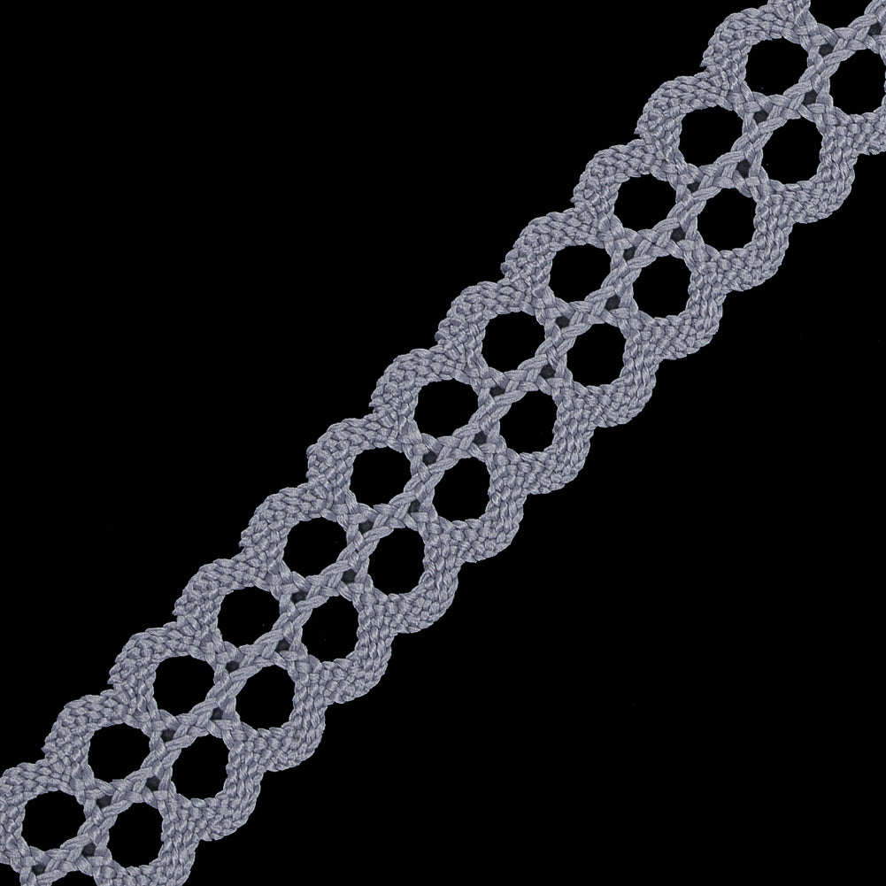 Gray European Crochet Trim - 0.75" Detail